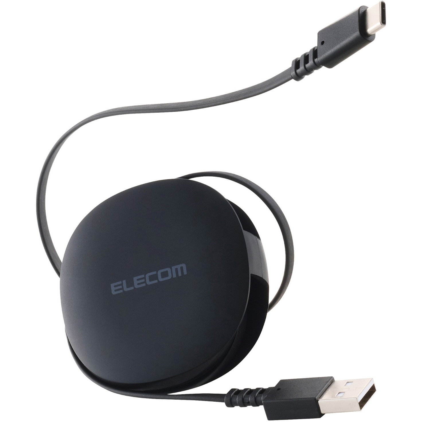 MPA-ACRL09BK 巻き取り式 充電ケーブル USB-A to USB-C 90cm データ
