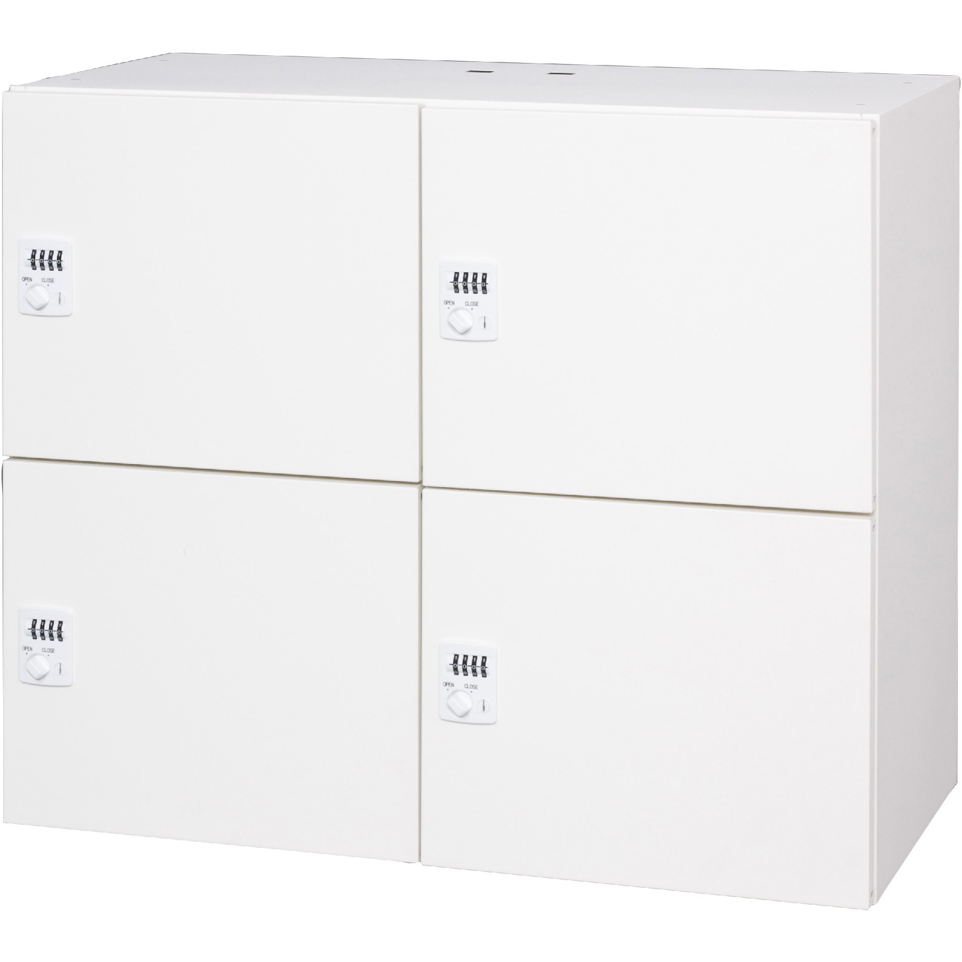 L945-07PLSC-W パーソナルロッカー エルフィス(L-ffice) コンセント付き ダイシン ホワイト色 シリンダー錠 4人用 高さ760mm間口900mm奥行450mm  L945-07PLSC-W