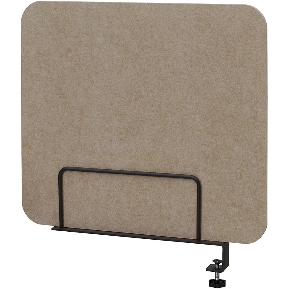 RFFDP-R55BE-TCPBK フェルトデスクトップパネル W550×H500 R型 クランプ式 ベージュ×ブラック 1台 アール・エフ・ヤマカワ 【通販モノタロウ】