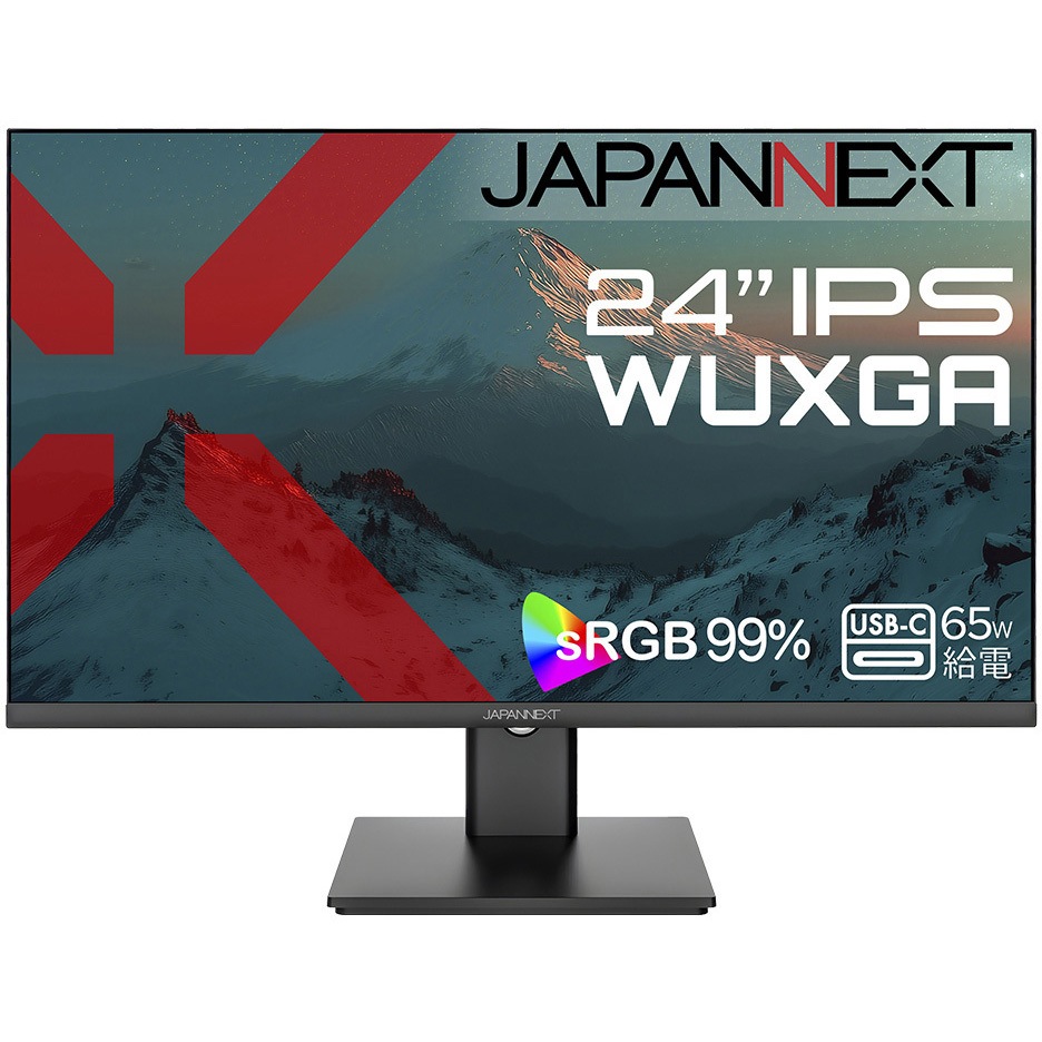 4K 65W 24型ワイドモニター USB-C対応 PCモニター ブラック JN