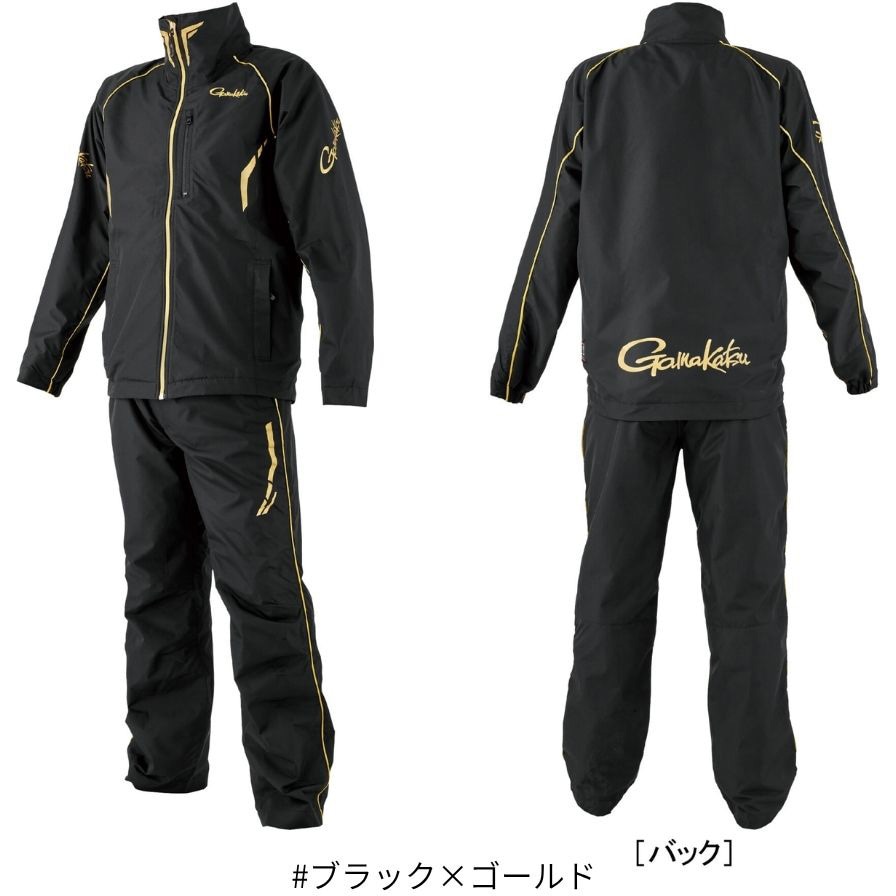 Gamakatsu GM3791ウィンドブレーカースーツLL ブラック/ゴールド GM3791 ウィンドブレーカースーツ がまかつ Gamakatsu #ブラック
