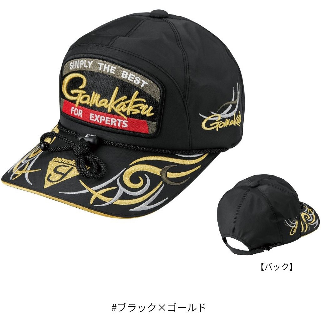 GM9112 フィッシングキャップ(ワッペン) がまかつ Gamakatsu #ブラック