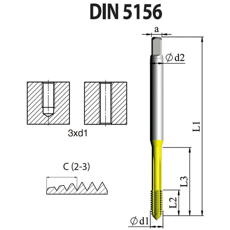 FD5156CG3/47XT DIN-5156 高性能 転造タップ(ウィットワース・パイプ