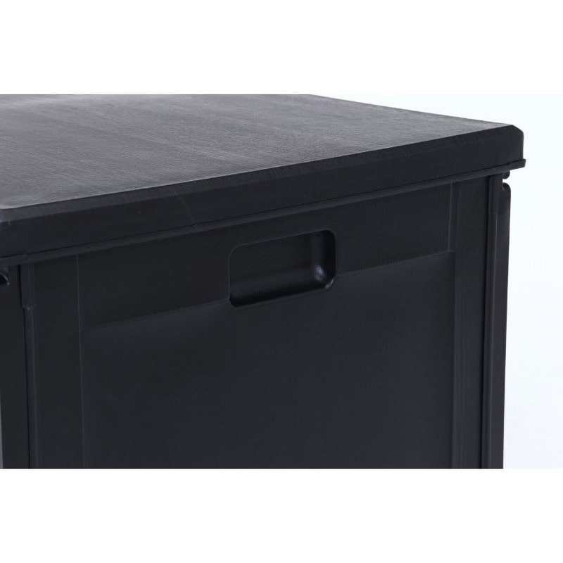 38357 収納BOXベンチ BK 不二貿易 高さ550mm幅1090mm奥行515mm 【通販