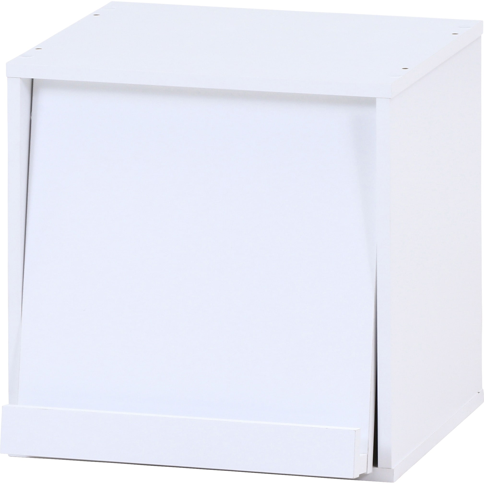 キューブボックス 99894 キューブボックス フラップ扉 不二貿易 1段 ホワイト色 - 【通販