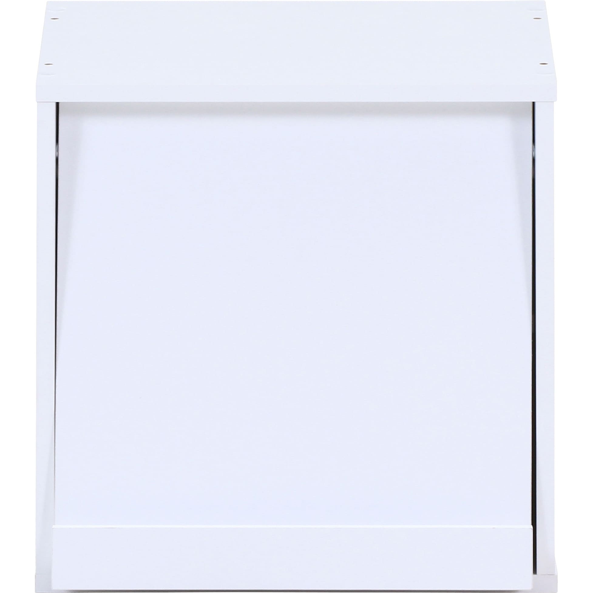 新品未使用　詳細不明 キュー ケース付属 99894 キューブボックス フラップ扉 不二貿易 1段 ホワイト色 - 【通販