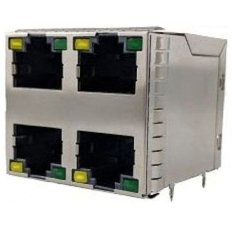 RJSGE4887441 RJ45 モジュラーコネクタ メス RJ45コネクタ PCBマウント Cat5e 1セット 180個入 1セット(180個) AMPHENOL 【通販モノタロウ】