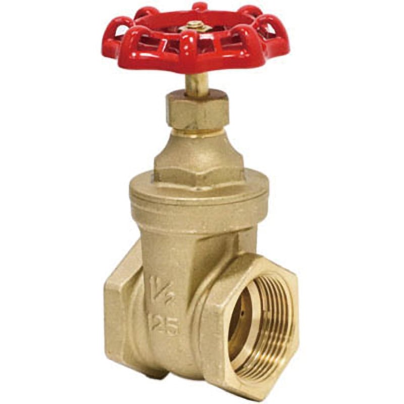 MG125#R MKゲートバルブ 赤ハンドル ミヤコ 黄銅 寸法1-1/2 6,898円