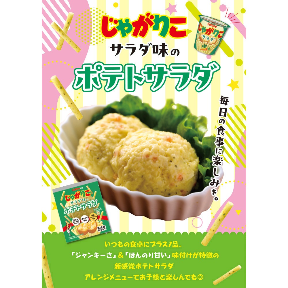 冷蔵]じゃがりこサラダ味のポテトサラダ 1セット(100g×8個) 日本