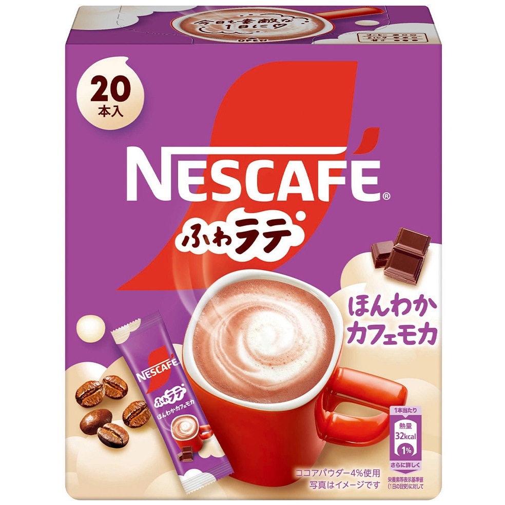 ネスカフェ ふわラテ ほんわか カフェモカ 1セット(20本×6箱