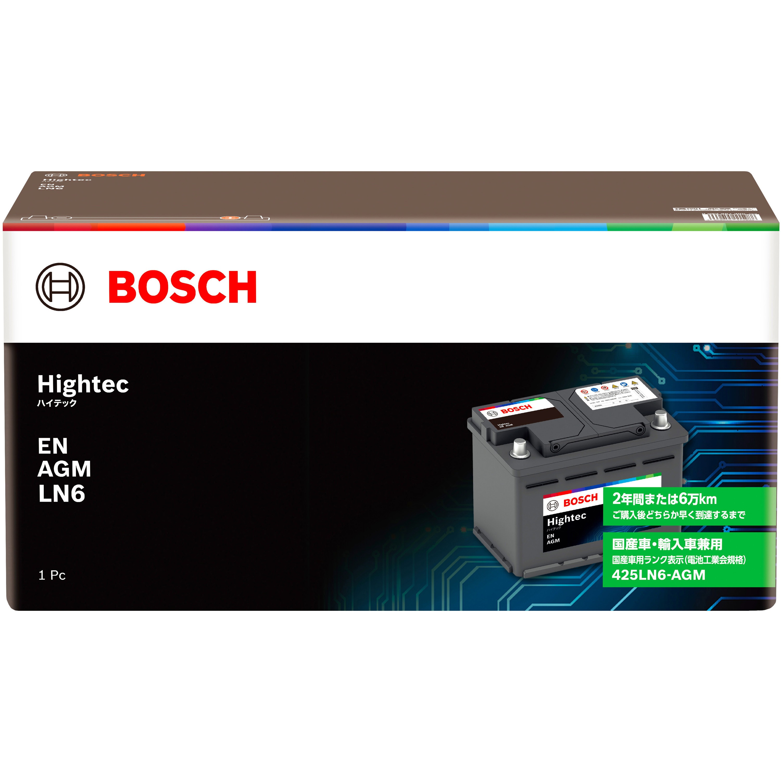 BOSCH Hightec AMS 6C/LN2 バッテリー 1個 BOSCH（ボッシュ） PSバッテリーEN規格AMS LN2 6C PS-6C/LN2 旧品番