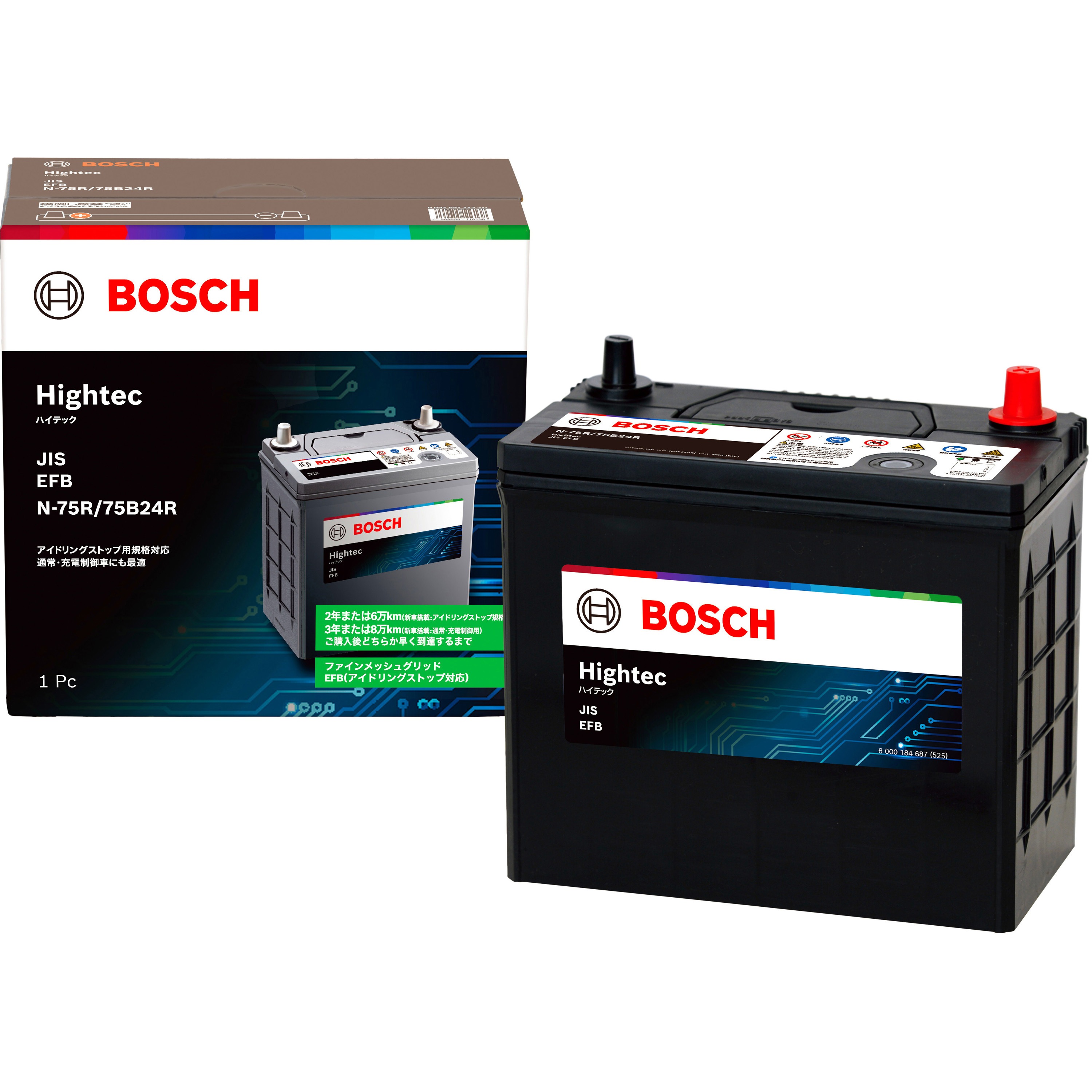 HT-N-75R/75B24R EFB バッテリー Hightec 1個 BOSCH(ボッシュ) 【通販