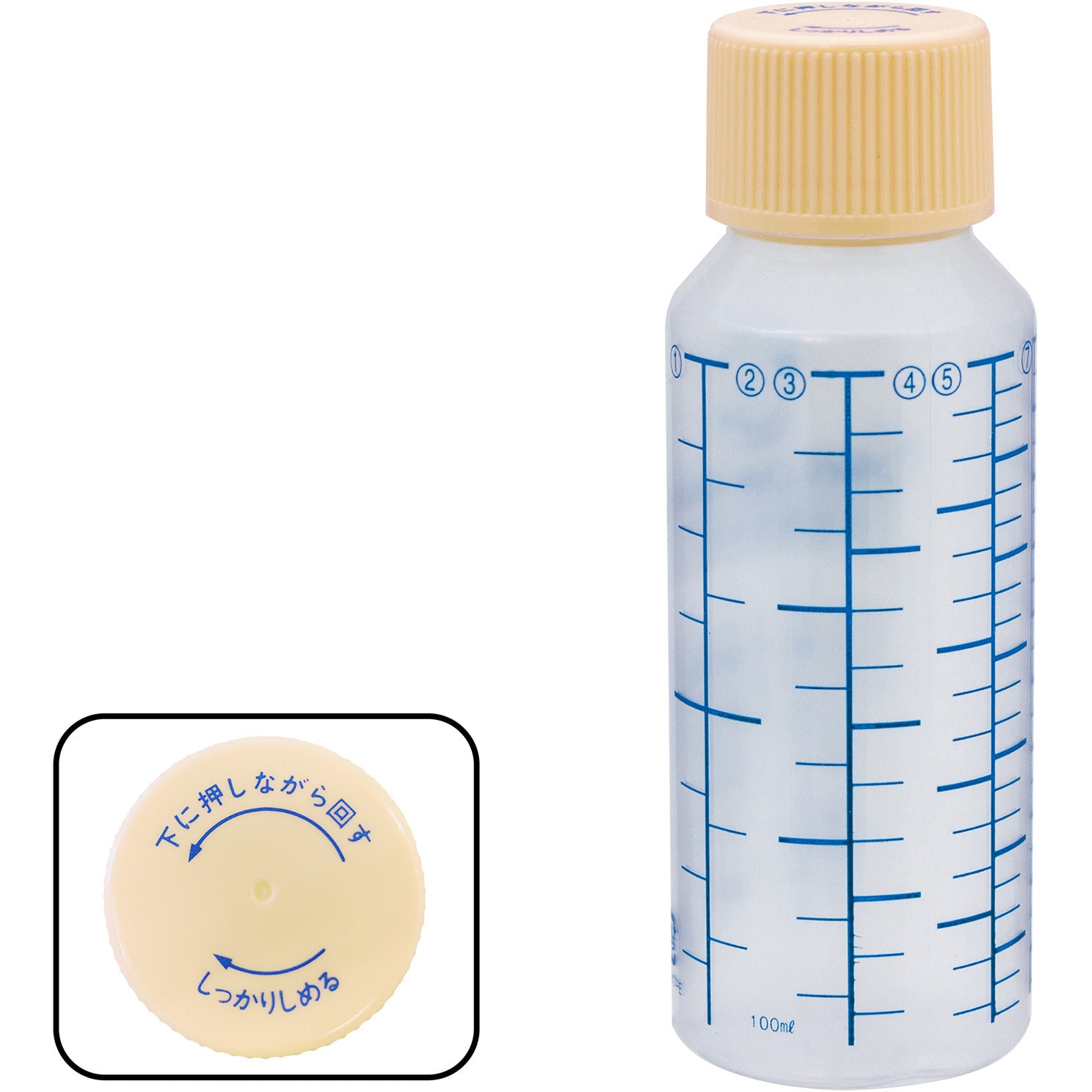 B41A0-00000 セーフティキャップ付きNK投薬瓶(プリント目盛り) 金鵄製作所 容量100mL   B41A0-00000 10,345円