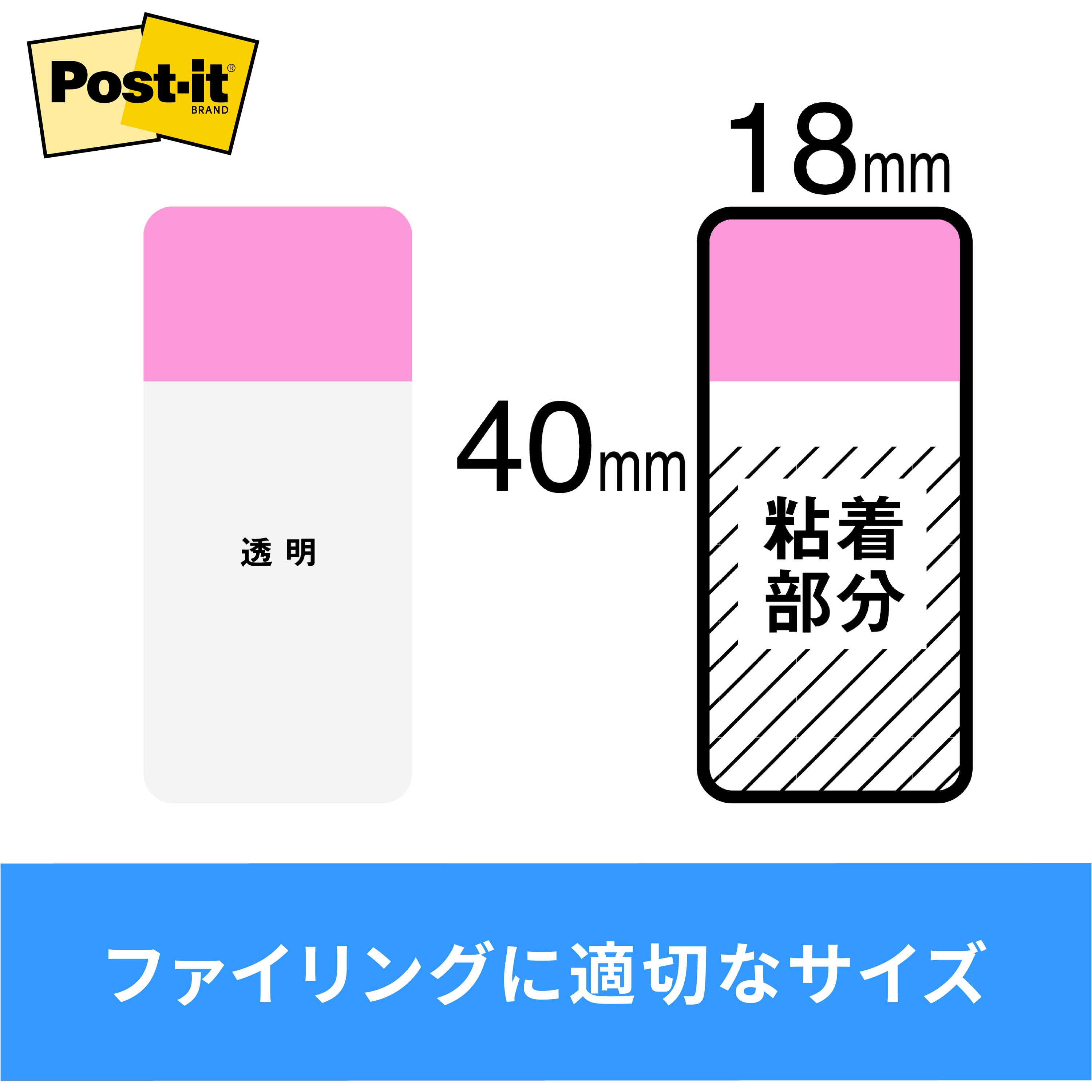 まとめ) TANOSEE ふせん 小見出し 50×7.5mm 4色 1パック（24冊）