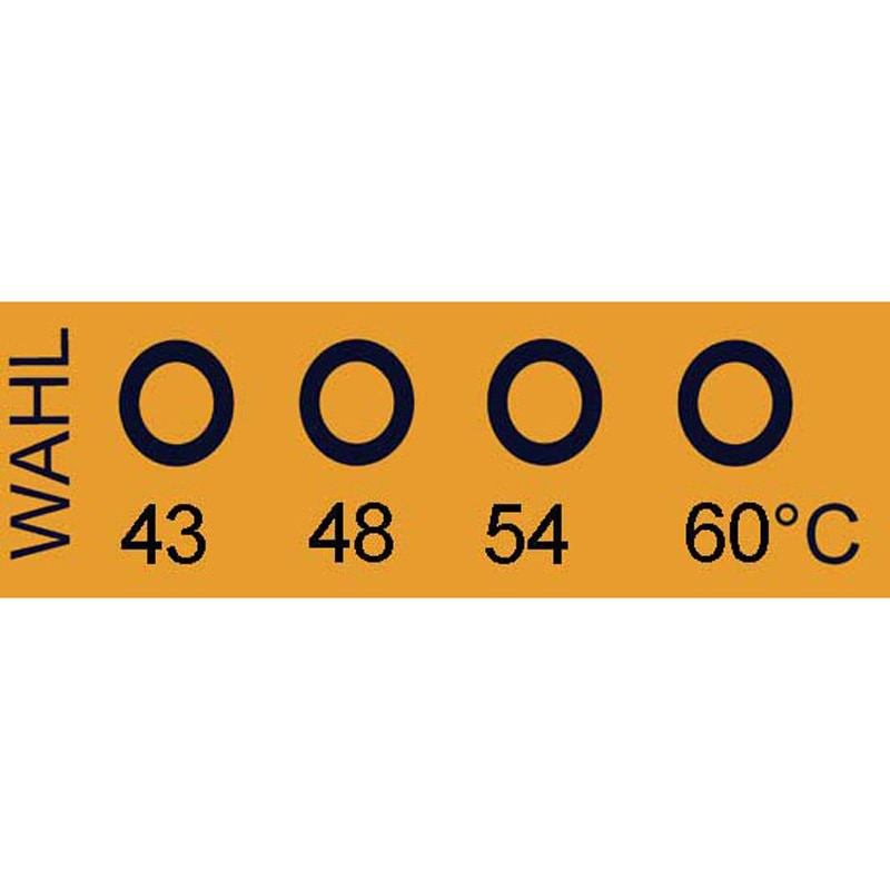 450-043 真空用テンプ・プレート ミニサイズ4点表示 Wahl(ウォール) 43-48-54-60℃  1ケース(10枚)
