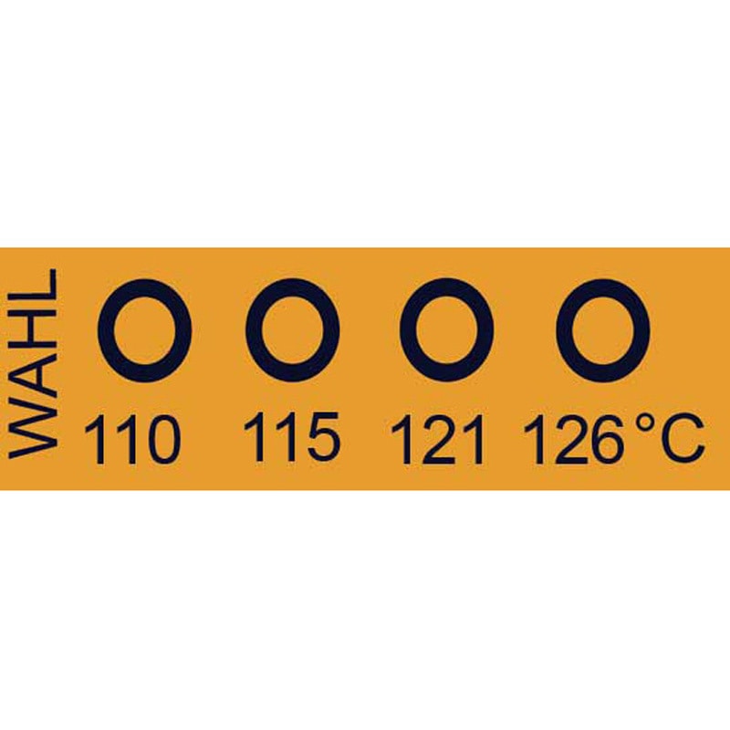 450-110 真空用テンプ・プレート ミニサイズ4点表示 Wahl(ウォール) 110-115-121-126℃  1ケース(10枚)