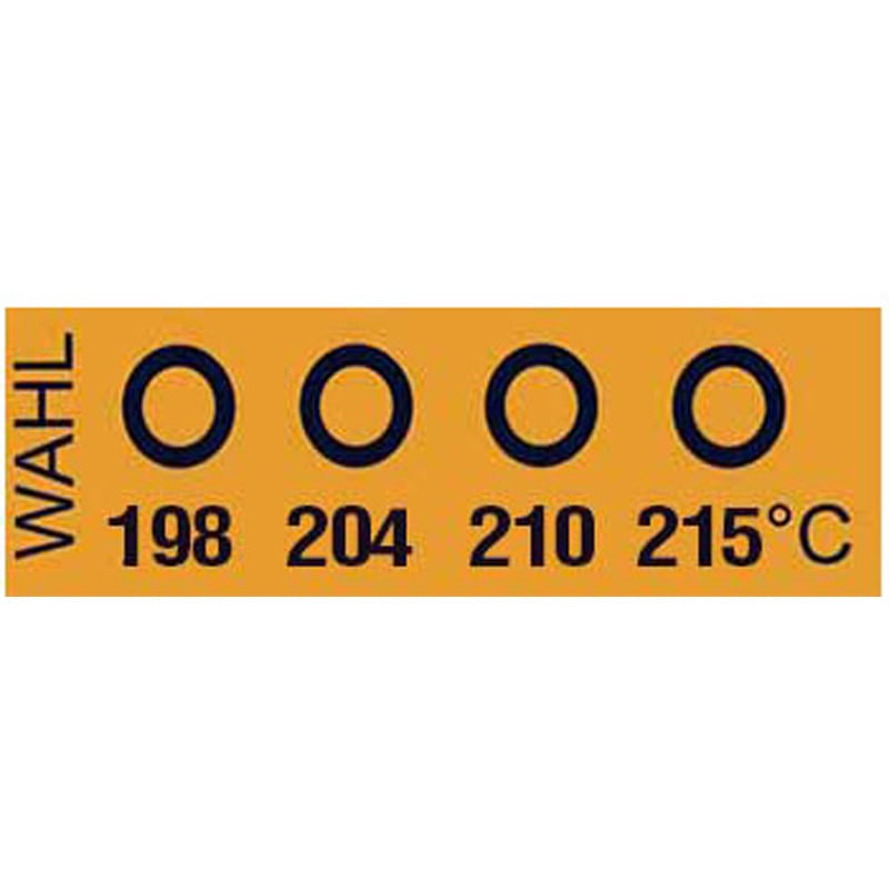 450-198 真空用テンプ・プレート ミニサイズ4点表示 Wahl(ウォール) 198-204-210-215℃  1ケース(10枚)
