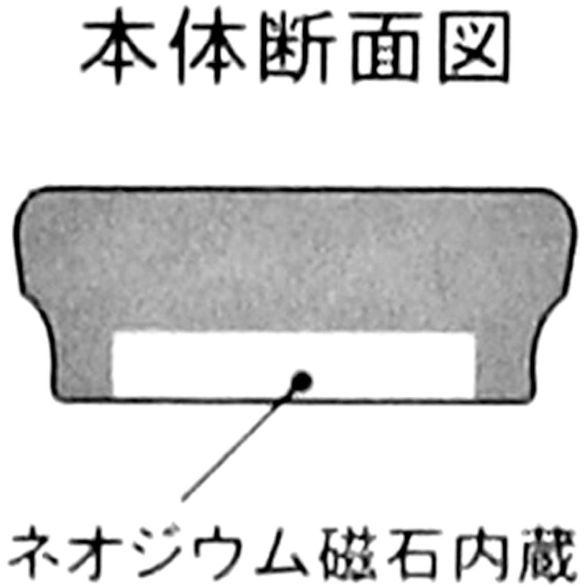 NMG-019 超強力!!アクリルマグネットバー WAKI(和気産業) 長さ220mm 1