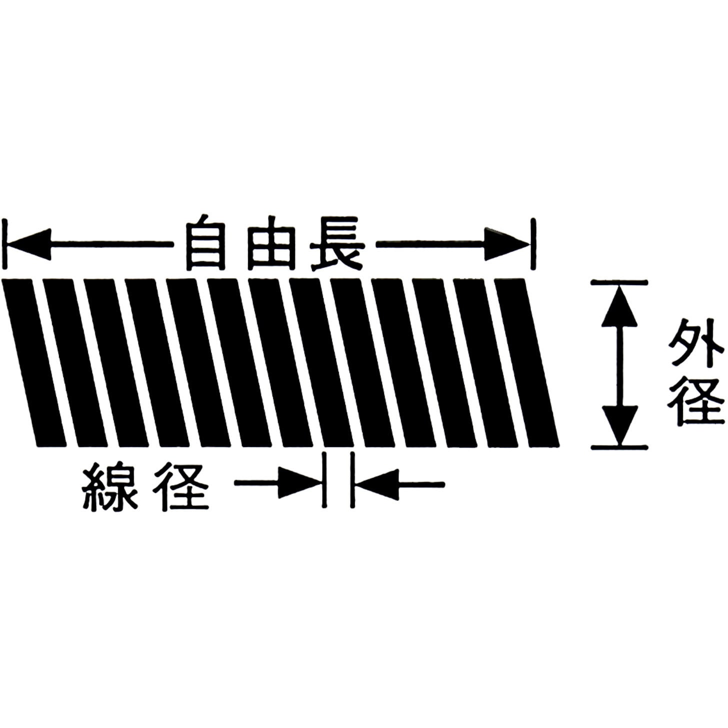 SR-743 ユニクロメッキ ロングバネ WAKI 外径10mm線径1mm自由長