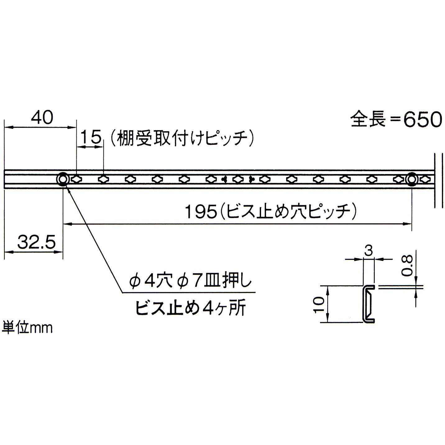 WLS-014B フィット棚支柱 WAKI 1本 WLS-014B - 【通販モノタロウ】