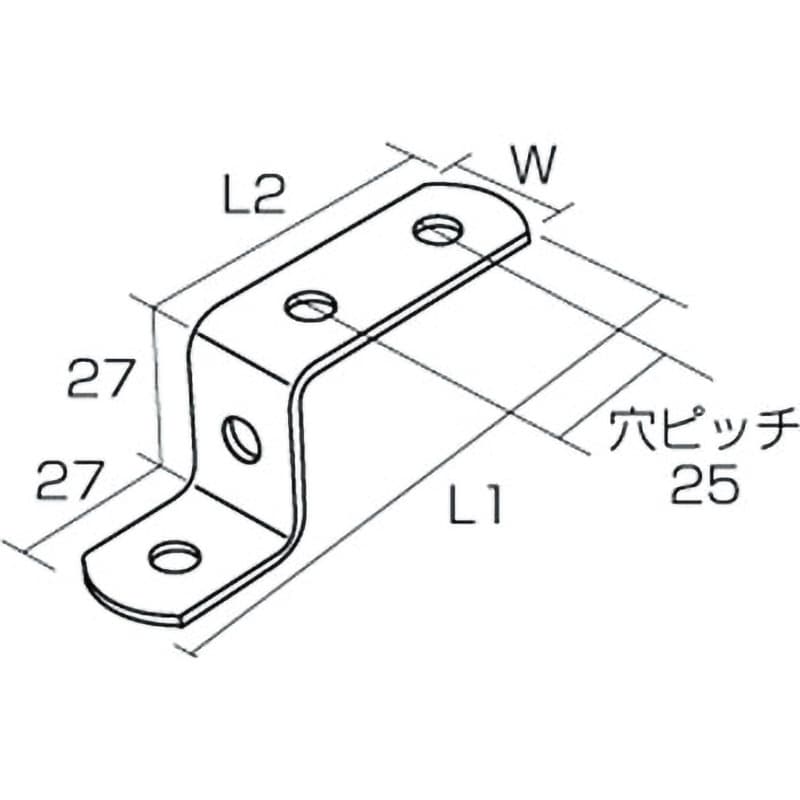 19Z333-3 ジョイント金具 19型Z 三基鋼業 長さ27mm厚さ2mm 1個 19Z333-3 - 【通販モノタロウ】