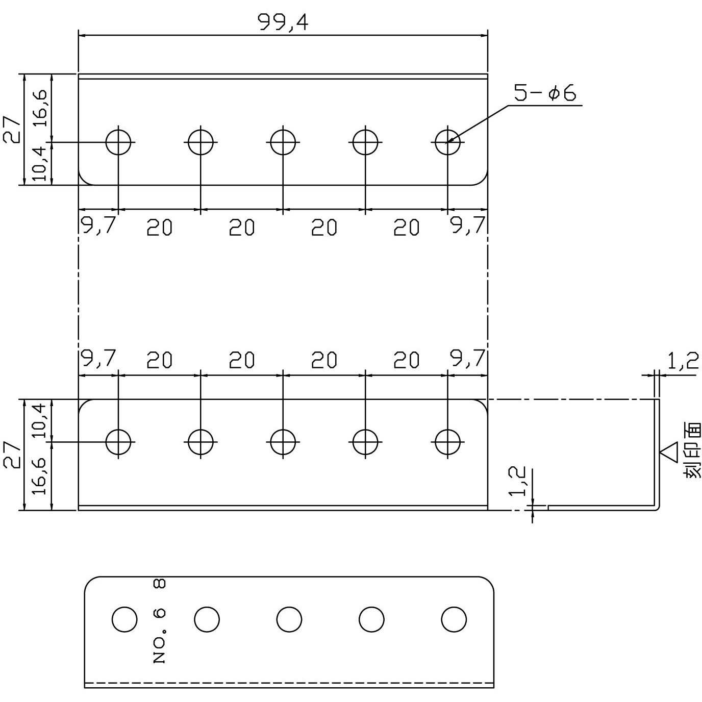 BS-668 補助金具ステイ WAKI(和気産業) 全長99.4mm 1個 BS-668