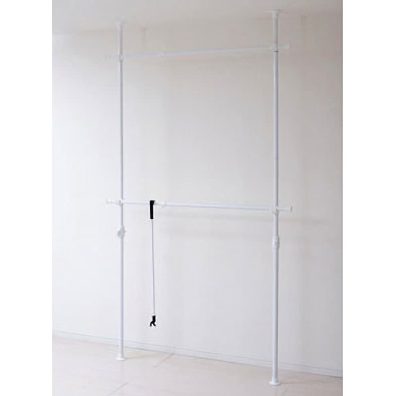 WJ-775R(WH) 突っ張りポールハンガーラック 1台 YAMAZEN(山善) 【通販モノタロウ】