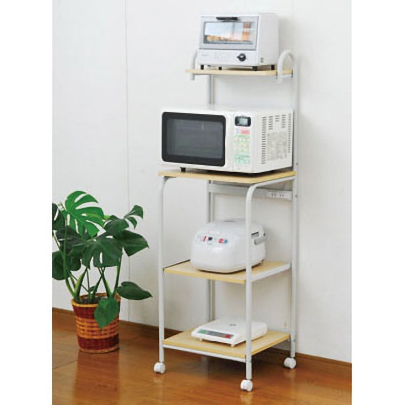 GRW-48(NA/WH) レンジワゴン キャスター付き 1台 YAMAZEN(山善) 【通販モノタロウ】