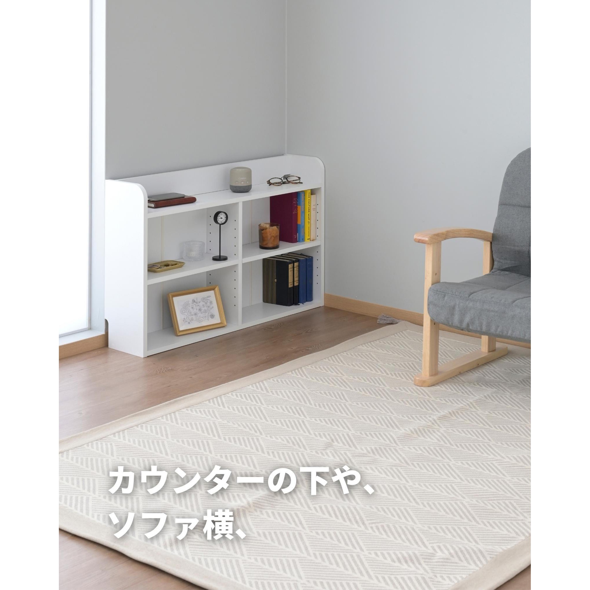 BHSR-6090(DBR) ベッドのヘッドボードにもなるスリムラック YAMAZEN