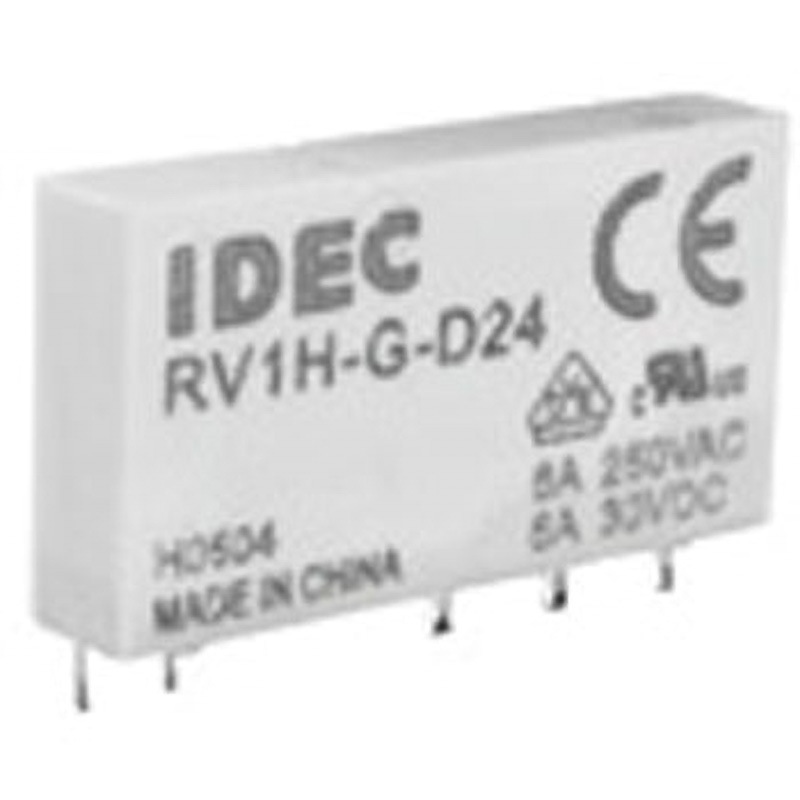 RV1H-G-D12 適合リレー IDEC(和泉電気) 1c プラグイン 6A プリント基板用端子  1箱(10個) RV1H-G-D12