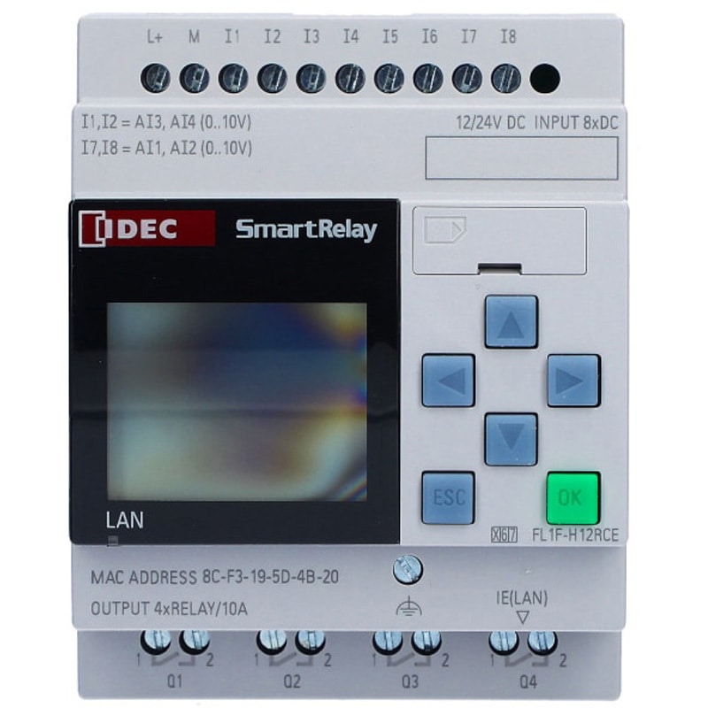 IDEC SmartRelay ベースモジュールと拡張モジュール FL1F-H12RCA FL1F形スマートリレーベースモジュール 1台 IDEC(和泉電気