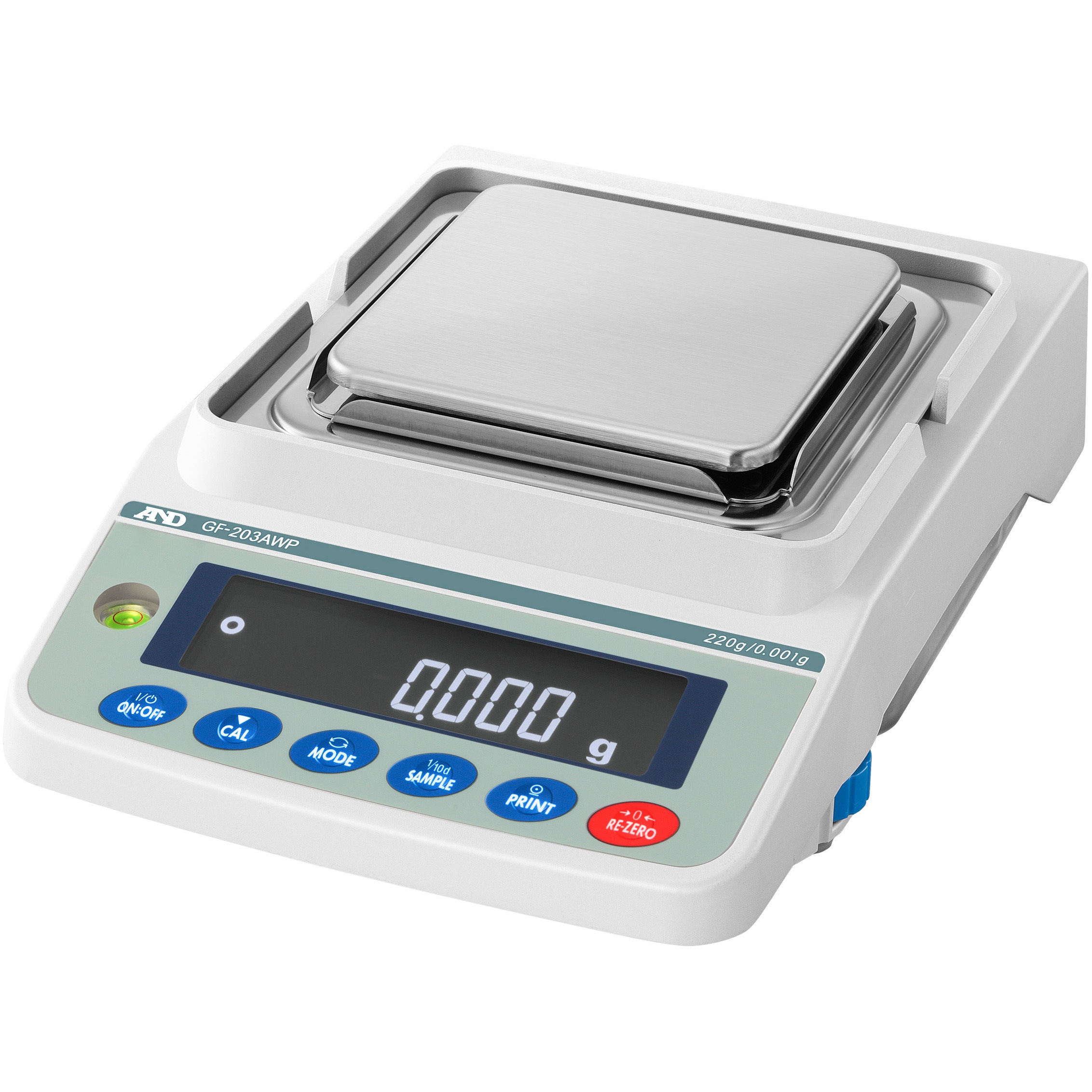 GF203AWP-00A00 (一般校正書類付) 防塵・防水(IP65) ベーシック汎用天びん GF-AWPシリーズ A&D 一般校正 ひょう量220g 最小表示0.001g