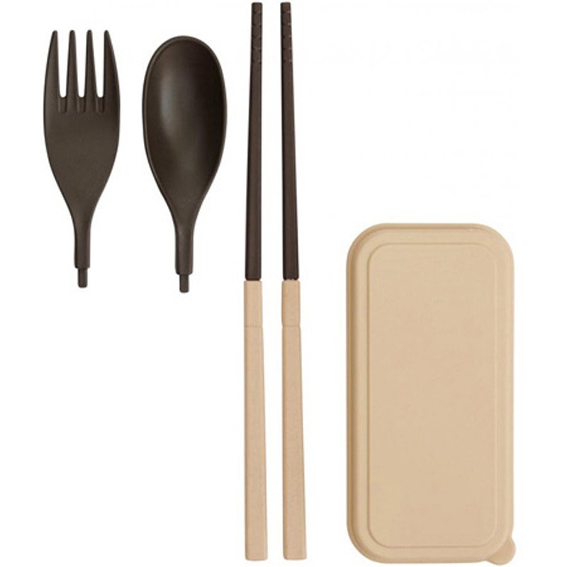 バンブーファイバー 携帯カトラリーセット 200個入 1箱(200個) 内海産業 【通販モノタロウ】