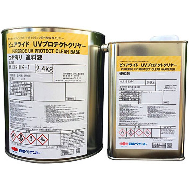 1013686-S ピュアライドUVプロテクトクリヤー 塗料液・硬化剤セット 1