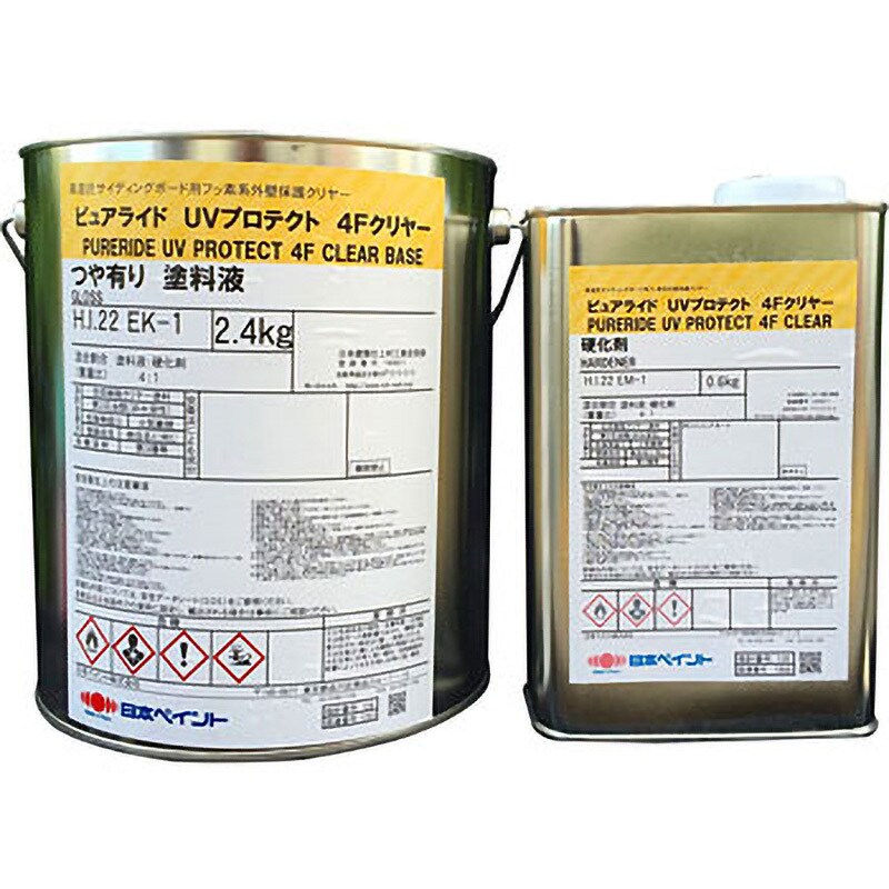 3013204-S ピュアライドUVプロテク4Fクリヤー 塗料液・硬化剤セット 1