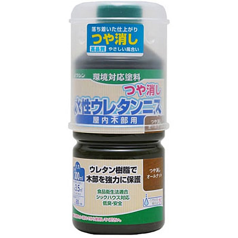 水性ウレタンニス 屋内木部用 つや消しクリヤー 1.6L | ペンキ
