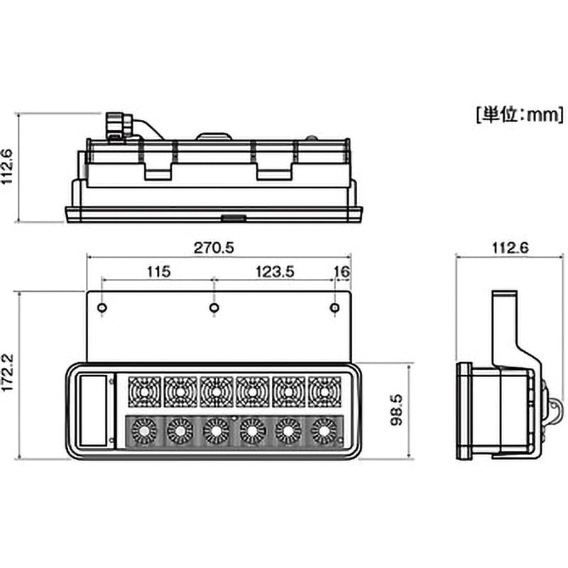 LEDRCL-24RKBE 小型オールLEDリアコンビネーションランプ KOITO 24V 左右区別:右 LEDRCL-24RKBE -  【通販モノタロウ】