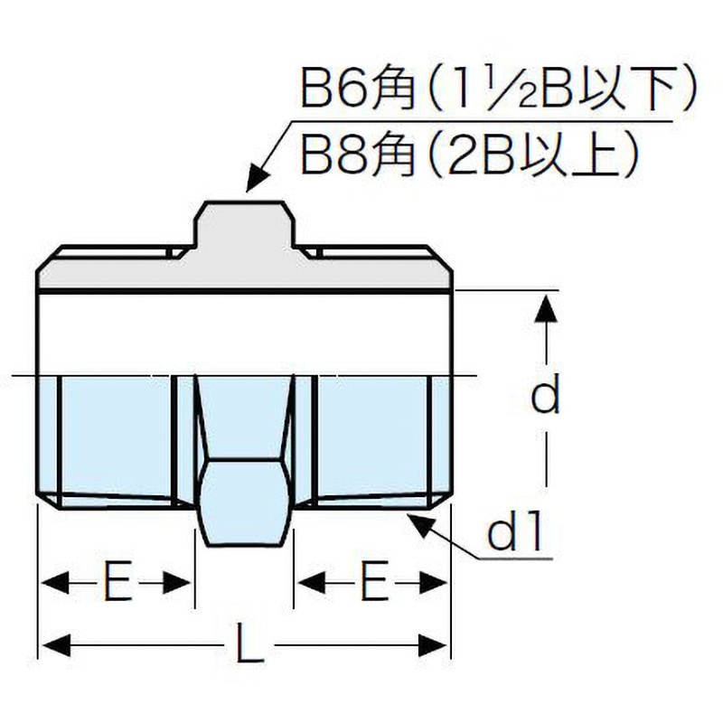 PHM-6A 六角ニップル ねじ込み式管継手 KITZ(キッツ) R×R 呼び径6A