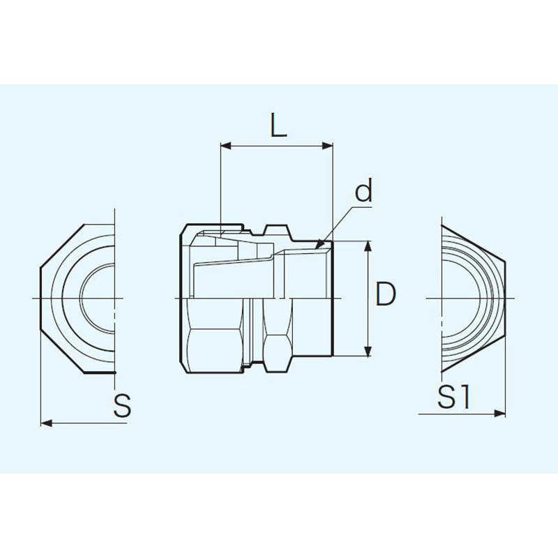 1FS-40A 青銅製(KPCジョイント)水道用ポリエチレン管金属継手(鋼管用め