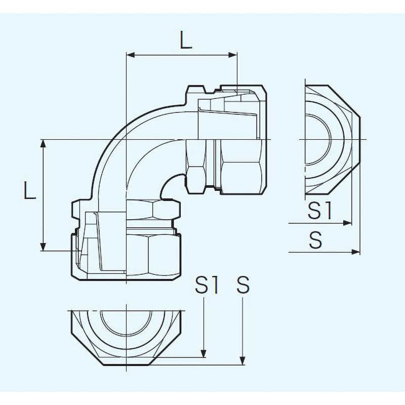 1L-25A 青銅製(KPCジョイント)水道用ポリエチレン管金属継手(エルボ) キッツ(KITZ) 呼び径25A - 【通販モノタロウ】