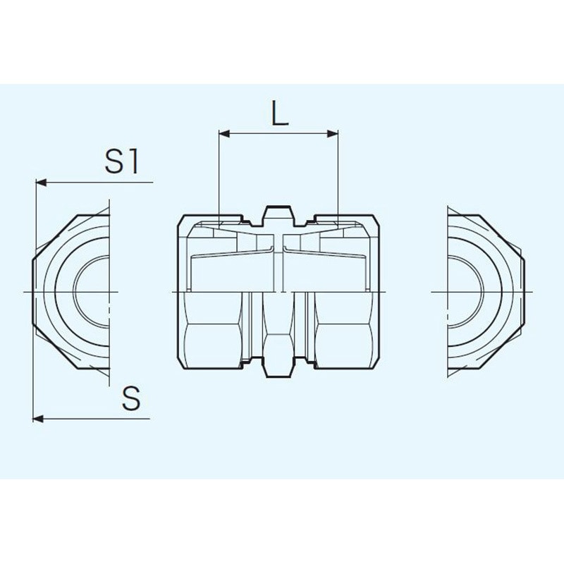 1S-20A 青銅製(KPCジョイント)水道用ポリエチレン管金属継手(ソケット) キッツ(KITZ) 呼び径20A - 【通販モノタロウ】