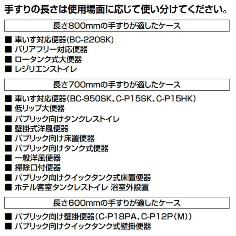 大便器用手すり(壁床固定式ステンレスタイプ)