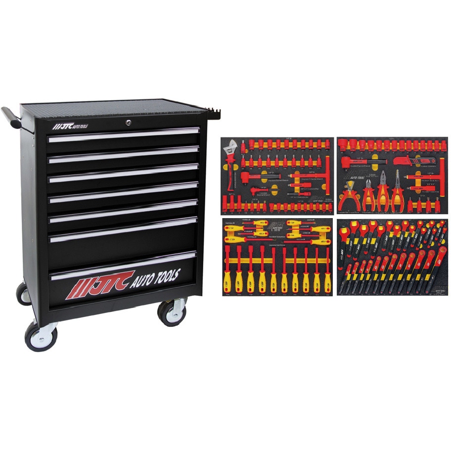JTC3931ZSETBK 7段工具箱黒色 絶縁工具セット JTC 115点組