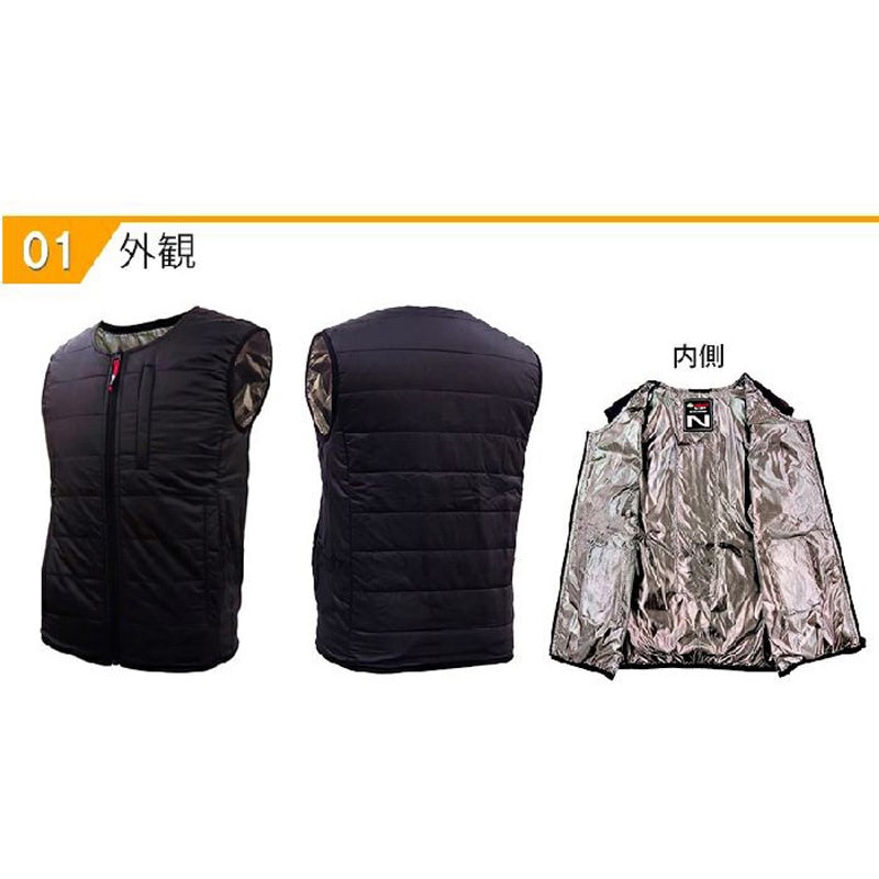 NC-5243/4L+NZ-LIBS Nヒートベスト発熱体内蔵式/大容量バッテリー+充電