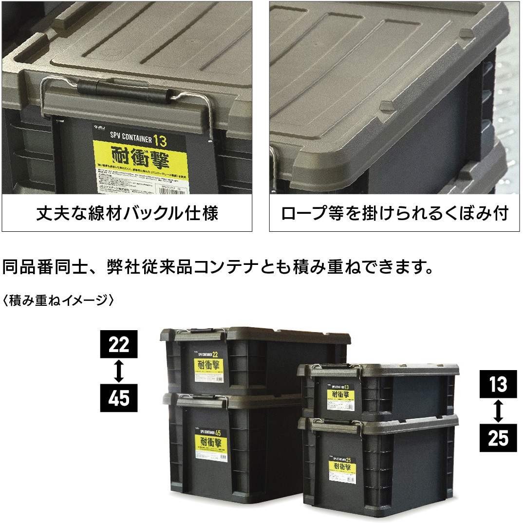13 SPVコンテナ JEJアステージ 容量13L 外寸法・幅295mm奥行443mm 1