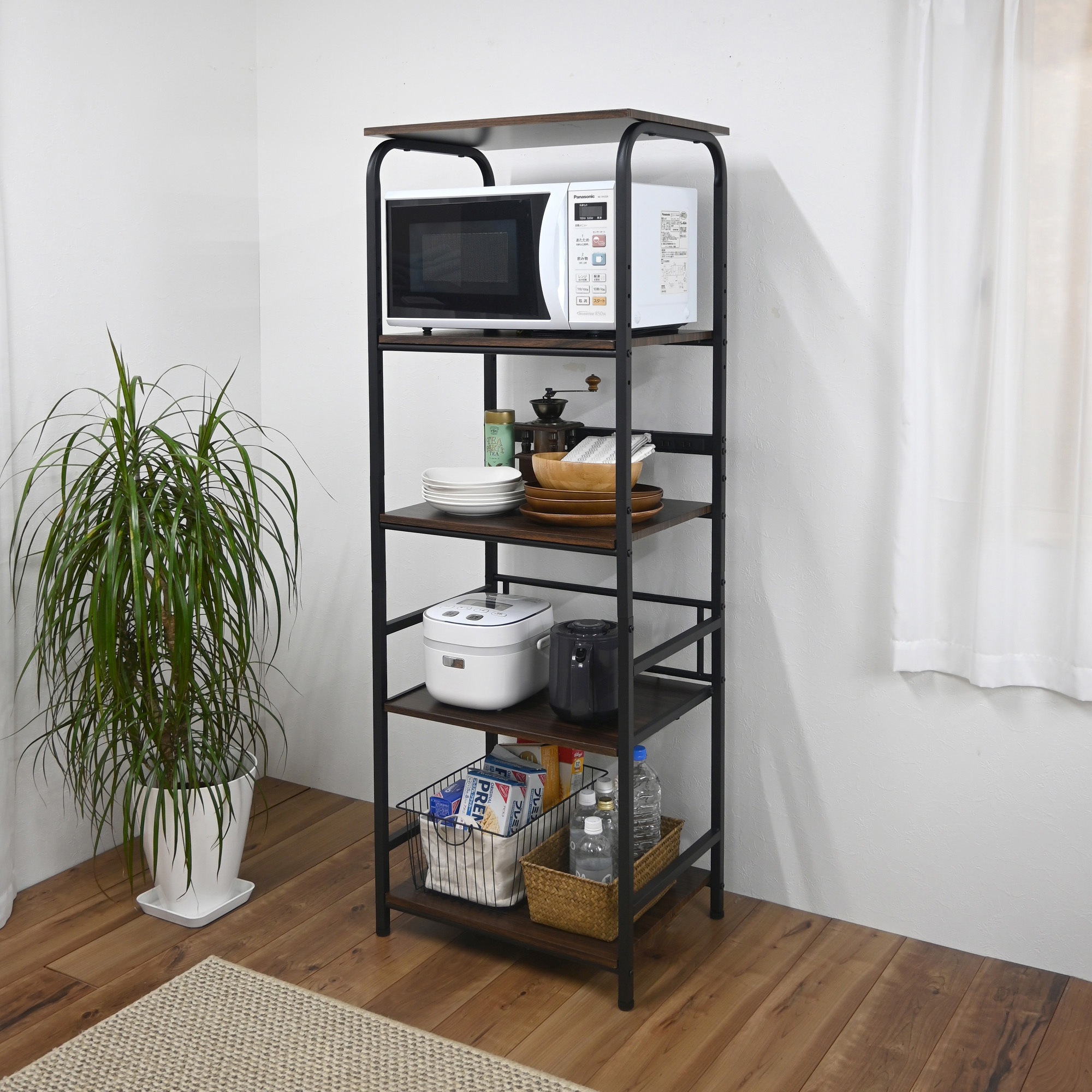 KR-160 BK W レンジラック ハイタイプ フクダクラフト 幅55cm  KR-160 BK W