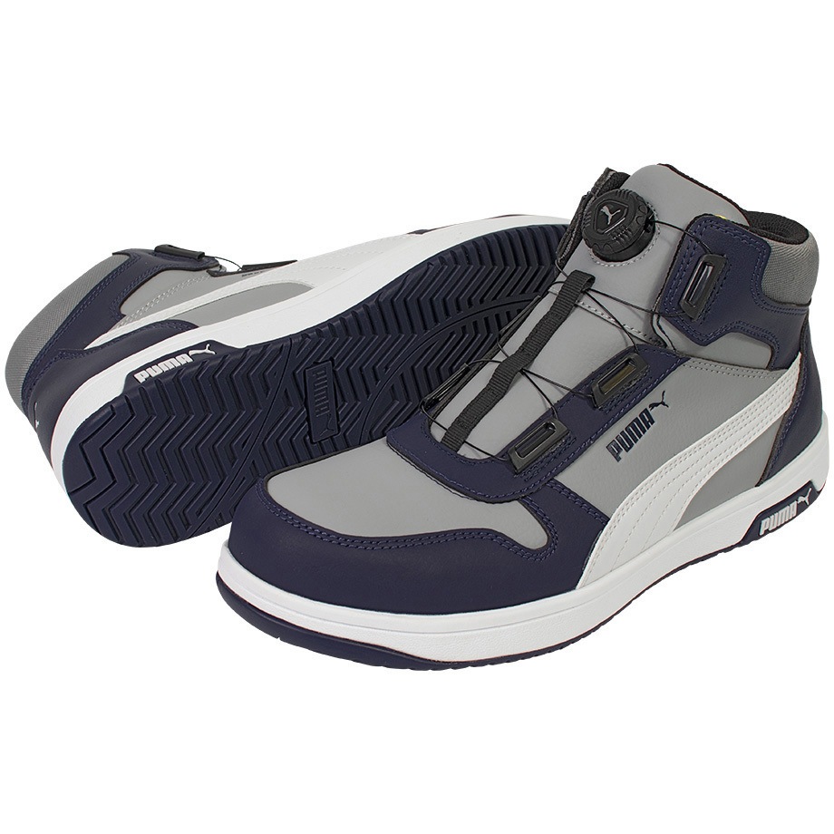 プーマ安全靴#63.221 25.5cmフロントコートグレーディスクミッド 63.221.0 FRONTCOURT DISC MID PUMA SAFETY(プーマセーフティ) グレー