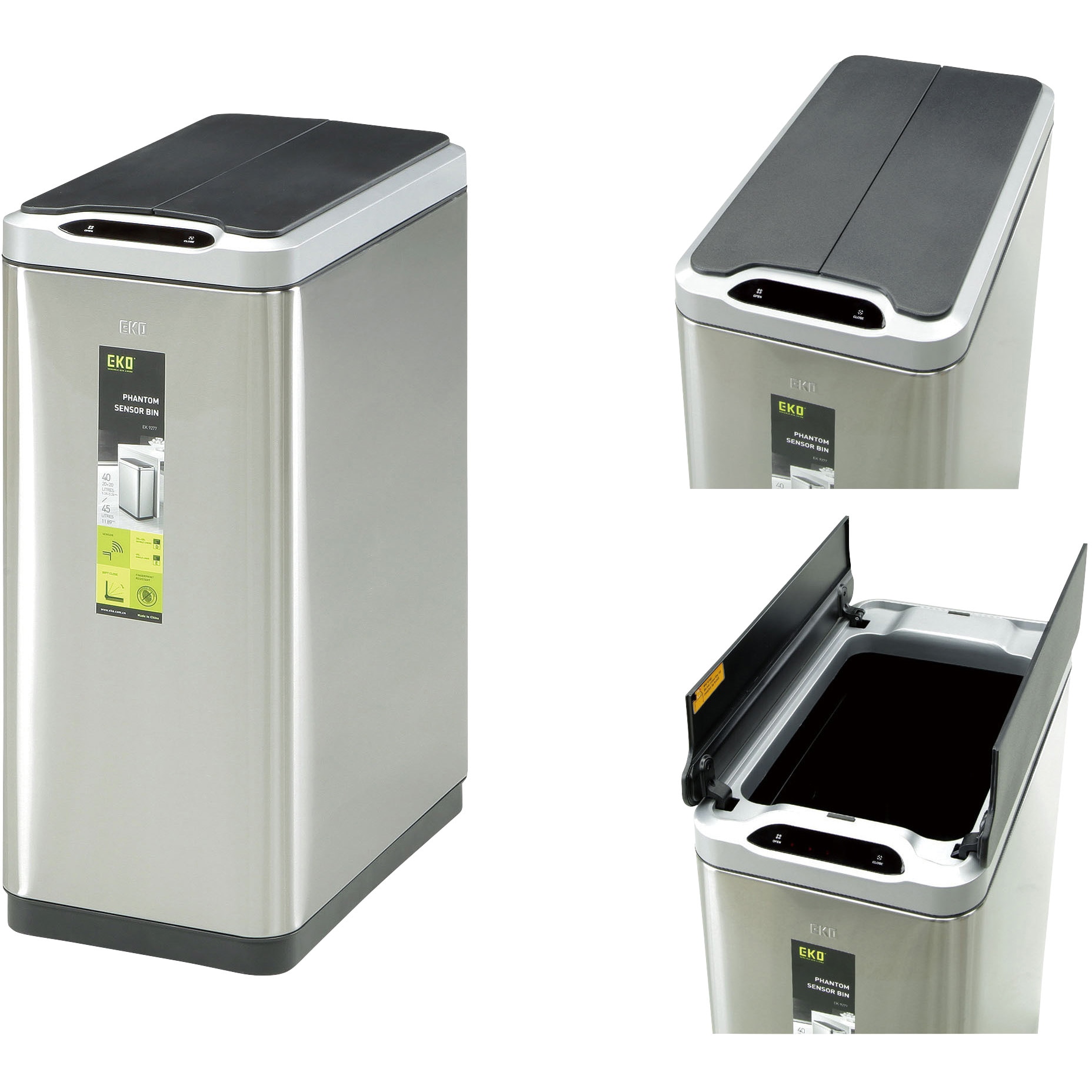 EK9277MT-45L センサー付きダストボックス EKO 容量45L