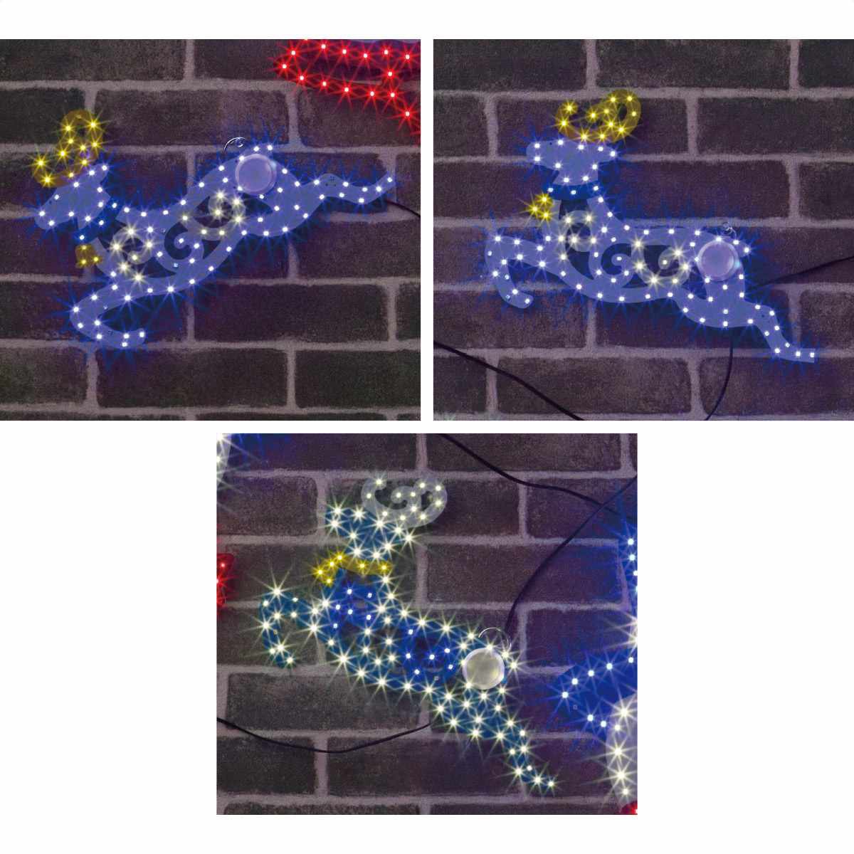 クリスマスイルミネーションライト 8800-8484 冬装飾 クリスマス イルミネーション SMD 3連モチーフ