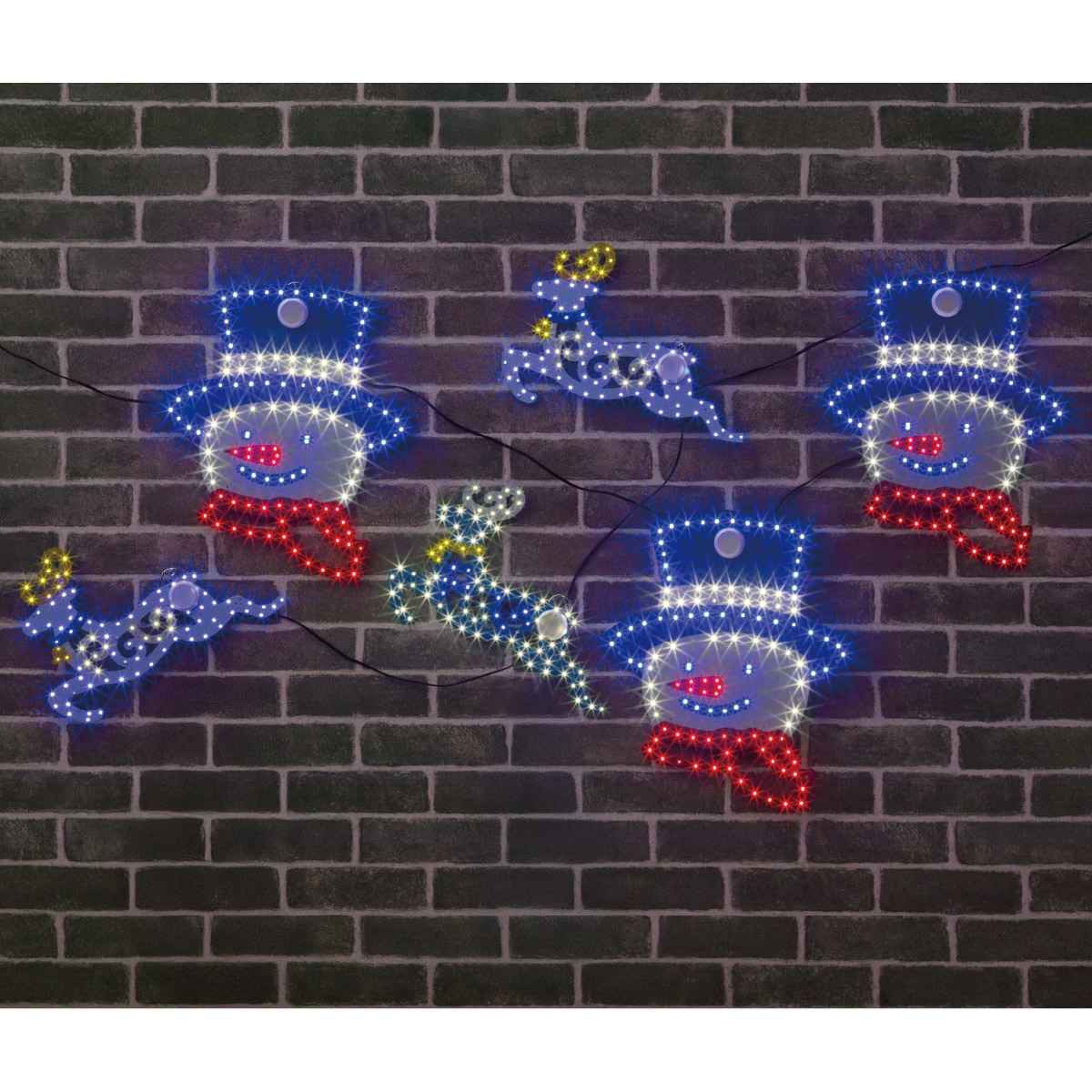 8800-8484 冬装飾 クリスマス イルミネーション SMD 3連モチーフ
